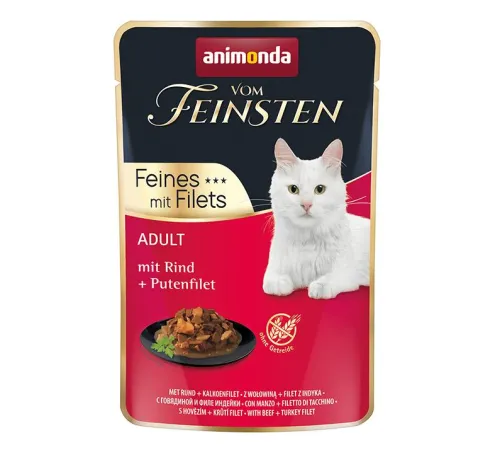 Vom Feinsten Adult Filet (с говядиной и филе индейки) 85 г