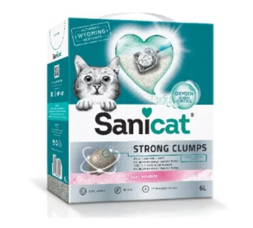 Sanicat Strong Clumps (Baby Powder), 6 л