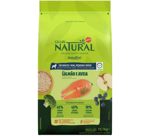 Guabi Natural Dog Mini & Medium Sensitive (Лосось, овес), 10,1 кг