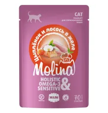 Molina Пауч для кошек (Цыплёнок и лосось в желе), 70 г