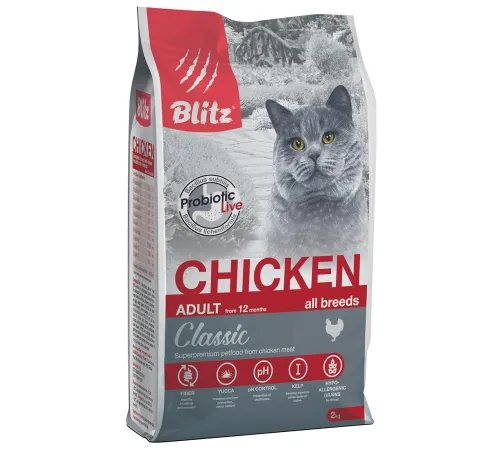 BLITZ Classic Adult Cat (Курица) 2 кг