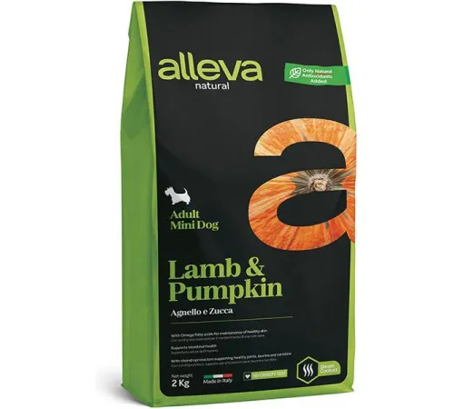 Alleva Natural Adult Mini (Ягненок и тыква), 2 кг