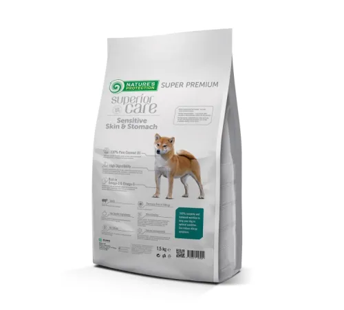 Nature's Protection Superior Care Sensitive Skin&Stomach Adult All Breeds (Ягненок), 1,5 кг