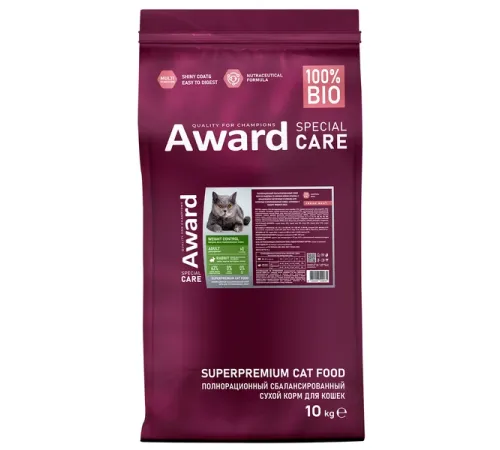 Award Special Care Adult Cat Weight Control (Кролик), 10 кг