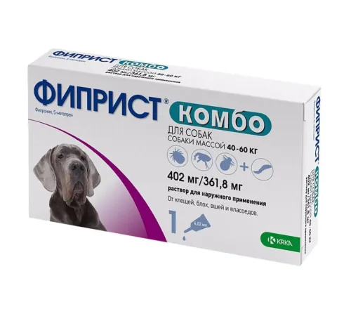 KRKA Фиприст Комбо для собак свыше 40 кг 402 мг/361,8 мг срок до 04.2026 г