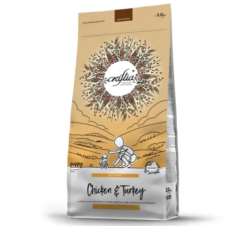 Craftia Natura Puppy Mini (Курица, индейка), 2 кг
