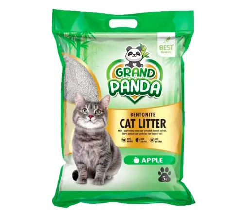 Grand Panda Бентонитовый наполнитель Яблоко, 5 л