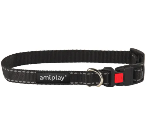 Ошейник с блокировкой AmiPlay Reflective (Черный), L