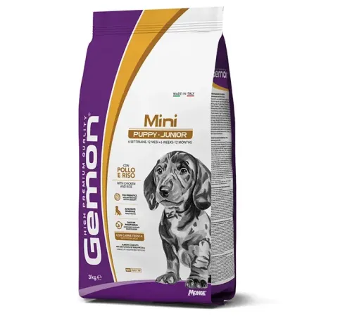 Gemon Dog Mini Puppy & Junior (Цыпленок, рис), 3 кг