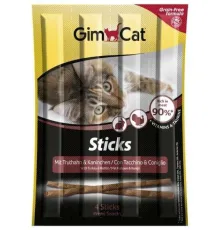 GimCat Палочки с индейкой и кроликом, 4 шт/уп.