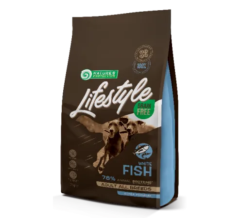 Nature's Protection Lifestyle Adult Dog (Белая рыба), 1,5 кг срок до 01.05.2026 г
