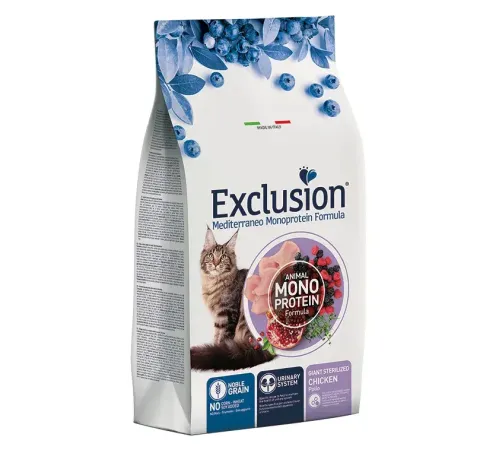 Exclusion Monoprotein Noble Grain Cat Giant Sterilized (Курица), 1,5 кг
