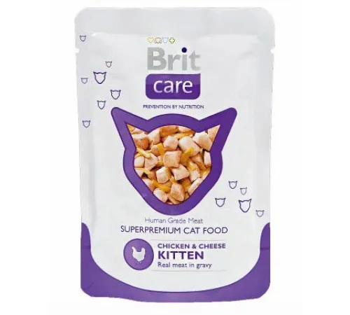Brit Care Kitten Chicken Breast & Cheese Pouch 80 г