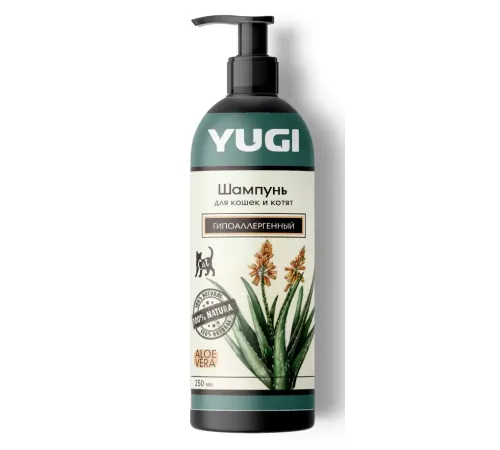 YUGI Шампунь для кошек и котят гипоаллергенный, 250 мл
