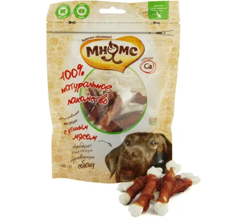 Мнямс Кальцинированные косточки с уткой 100 г
