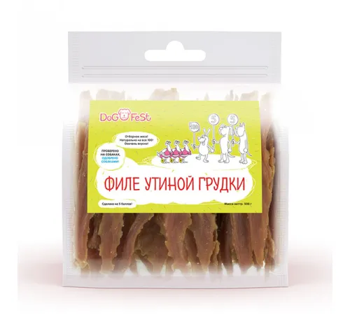Dog Fest Филе утиной грудки, 500 г