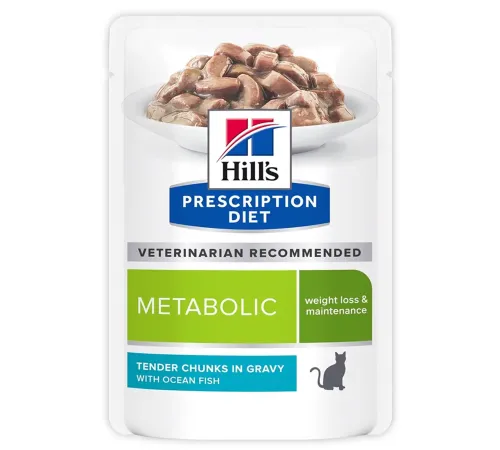 Hill's Prescription Diet Metabolic Влажный корм для кошек (Океаническая рыба), 85 г