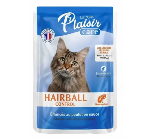 Plaisir Care Hairball Сontrol Кусочки в соусе (Курица), 85 г