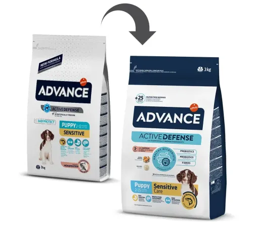 Advance Dog Puppy Sensitive (Лосось), 800 г (УЦЕНКА)