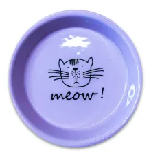 Mr.Kranch Миска для кошек MEOW! 200 мл, сиреневая