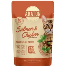 Araton для кошек (Лосось и курица в соусе), 85 г