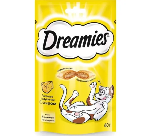 Dreamies Подушечки для кошек с сыром 60 г