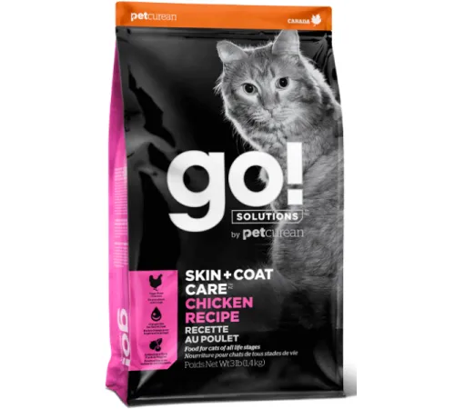 GO! Skin+Coat for Cats (Курица), 1,4 кг