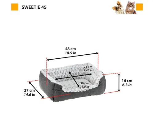 Ferplast Лежак SWEETIE, 55 x 48 x h 18 см