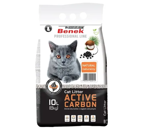 Super Benek Наполнитель (Активированный уголь), 10 л