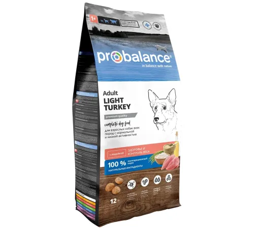 ProBalance Dog Adult Light (Индейка), 12 кг
