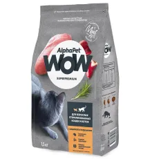 AlphaPet WOW Superpremium Cat Sterilised (Индейка с потрошками), 350 г