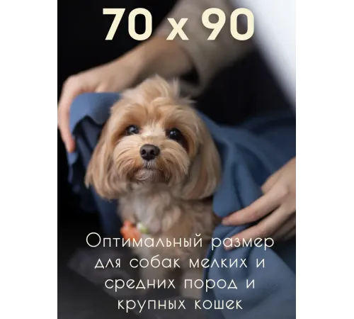 Уютный плед Плед флисовый, Джинсовый Синий, 60х70 см