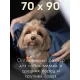 Уютный плед Плед флисовый, Джинсовый Синий, 60х70 см