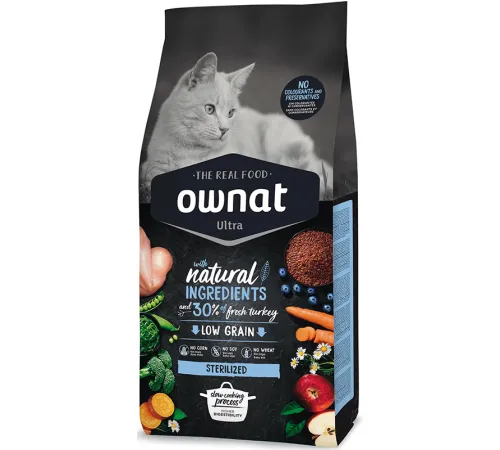 OWNAT Ultra Sterilized Cat (Индейка), 1,5 кг