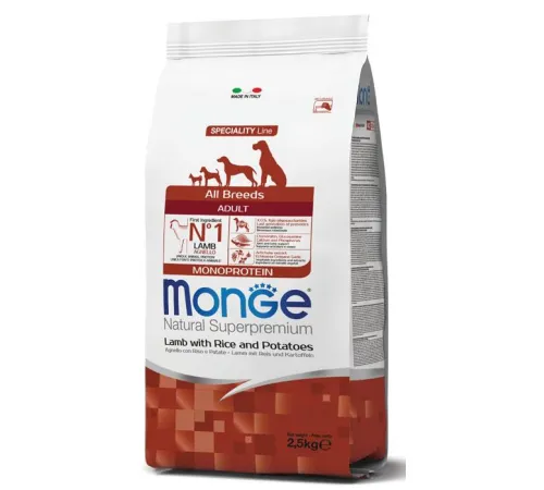 Monge Dog Speciality Adult All Breeds (Ягненок, рис, картофель) 2,5 кг