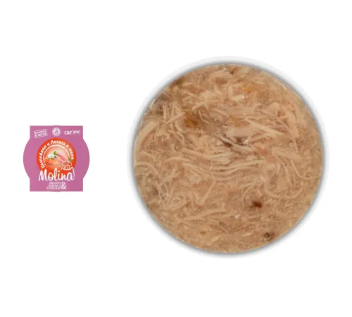Molina Консервы для кошек (Цыпленок и лосось в желе), 75 г