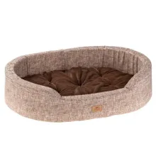 Ferplast Лежанка DANDY F с мехом, меланж коричневый 55, 55х41х15 см