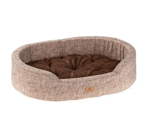 Ferplast Лежанка DANDY F с мехом, меланж коричневый 55, 55х41х15 см