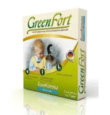 Экопром GreenFort Премиум БиоКапли для кошек 2-10 кг 3 пипетки по 1 мл