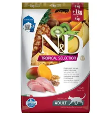Farmina N&D LG Tropical Selection Adult Cat (Курица, тропические фрукты), 4 кг +1 кг Promo