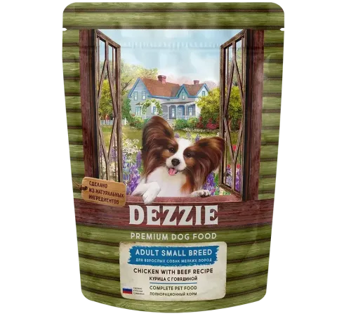 Dezzie Adult Small Breed (Курица, говядина), 800 г