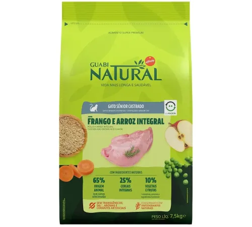 Guabi Natural Cat Sterilised Senior (Цыпленок, рис), 7,5 кг
