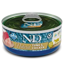 Консервы Farmina N&D Natural Cat (Тунец, курица), 70 г