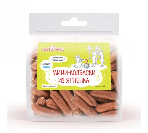Dog Fest Мини-колбаски из ягненка 500 г