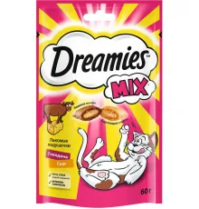 Dreamies Подушечки для кошек с говядиной и сыром, 60 г