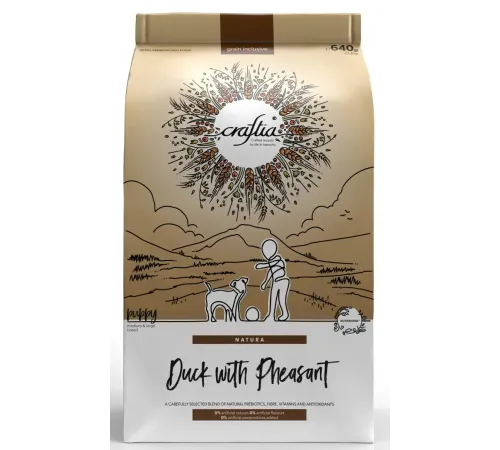 Craftia Natura Puppy Medium&Large (Утка, фазан), 640 г