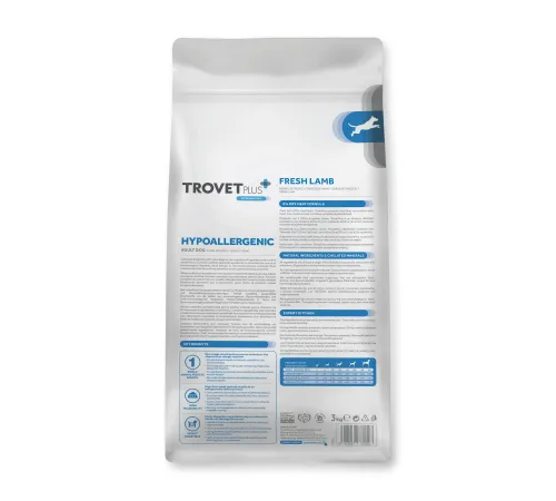 Trovet Plus Adult Dog Hypoallergenic (Ягненок), 10 кг