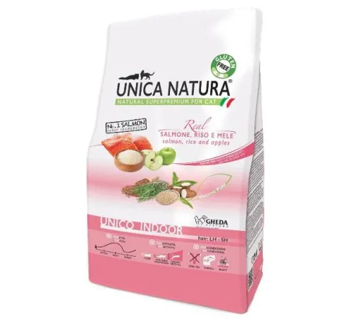 Unica Natura Unico Indoor (Лосось, рис, яблоко) 350 г