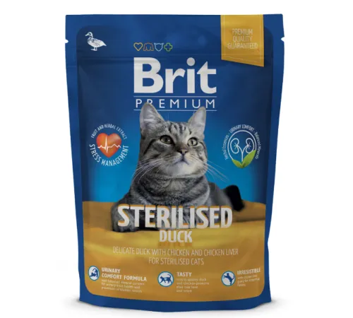 Brit Premium Cat Sterilised (Утка) 1,5 кг