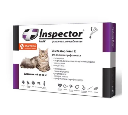 Экопром Inspector Total K для кошек от 8 до 15 кг 1,5 мл